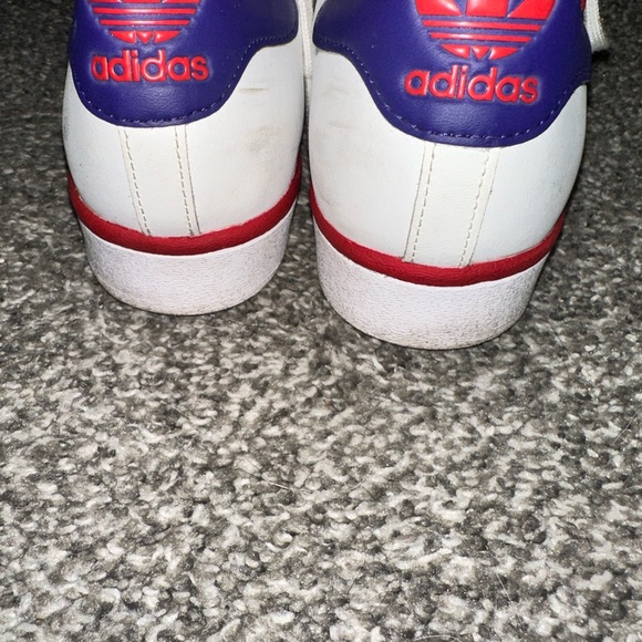 Adidas Superstar White and Purple Sneakers - Picture 3 of 8